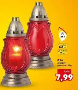 Kaufland Znicz szklany 75g 24h oferta