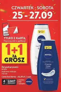 Intermarche Żel pod prysznic Nivea Creme Soft oferta