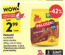 Intermarche Paluszki extra cienkie Lajkonik oferta