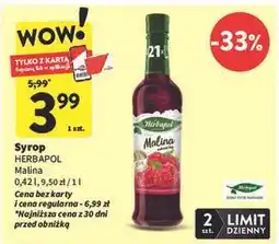 Intermarche Syrop malina Herbapol oferta