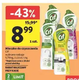 Intermarche Mleczko do czyszczenia z mikrokryształkami original Cif Cream oferta