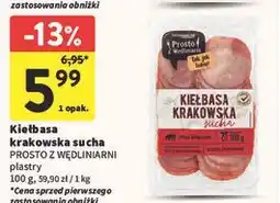 Intermarche Kiełbasa krakowska sucha Intermarche Prosto Z Wędliniarni oferta