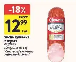 Intermarche Kiełbasa żywiecka sucha Olewnik oferta