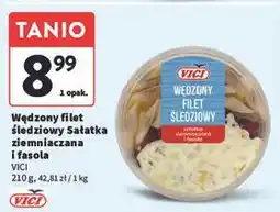 Intermarche Filet śledziowy wędzony na zimno z sałatką ziemniaczaną i fasolką Vici oferta