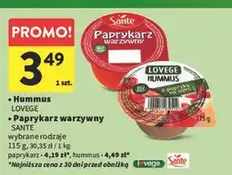 Intermarche Hummus z papryką na ostro Sante I Love Vege oferta