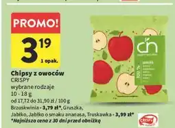 Intermarche Chrupiące plasterki jabłka z sokiem truskawkowym Crispy Natural oferta