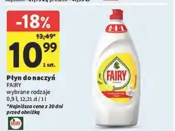 Intermarche Płyn do mycia naczyń lemon Fairy oferta