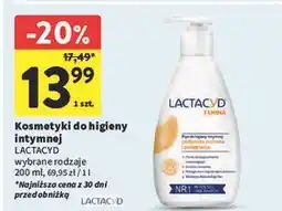 Intermarche Emulsja do higieny intymnej z pompką Lactacyd Femina oferta