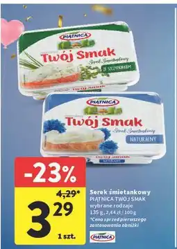 Intermarche Serek śmietankowy naturalny Piątnica Twój Smak oferta