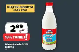 Netto Mleko świeże 3,2% Miletto oferta