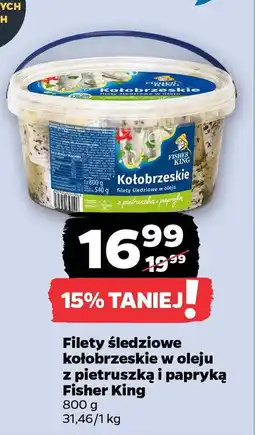 Netto Filety śledziowe kołobrzeskie w oleju z pietruszką i papryką Fisher King oferta