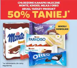 Netto Chłodzone kanapki mleczne monte, kinder, milka i oreo oferta