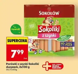 Biedronka Parówki z szynki 2-pak Sokołów oferta