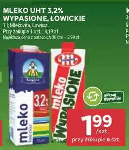 Stokrotka Market MLEKO UHT 3,2% WYPASIONE, ŁOWICKIE oferta