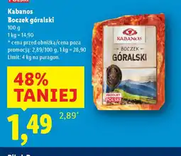 Lidl Boczek góralski Kabanos oferta