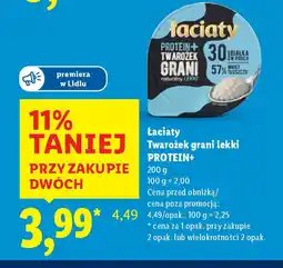 Lidl Laciaty Twarożek grani lekki Protein+ oferta