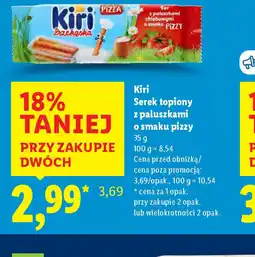 Lidl Serek topiony Kiri z paluszkami o smaku pizzy oferta