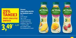 Lidl Jogurt pitny Activia oferta