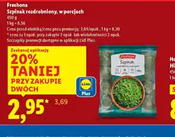 Lidl Szpinak rozdrobniony, w porcjach Freshona oferta