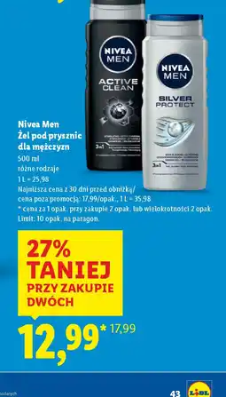 Lidl Nivea Men Zel pod prysznic dla mężczyzn oferta