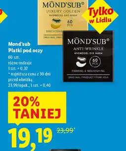 Lidl Płatki pod oczy Mond'sub oferta