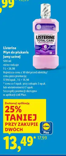 Lidl Listerine Płyn do płukania jamy ustnej oferta