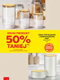 Polomarket Szklany słoik lub pojemnik z bambusową pokrywką Vavio oferta