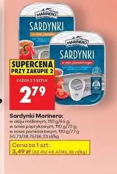 Biedronka Sardynki w sosie paprykowym Marinero oferta