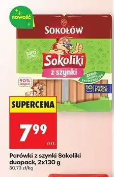 Biedronka Parówki z szynki Sokołów Sokoliki oferta