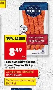 Biedronka Franfurterki wędzone Kraina Wędlin oferta