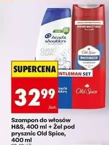 Biedronka Szampon do włosów classic clean + żel pod prysznic whitewater Head&Shoulders Old Spice Zestaw oferta