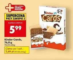 Biedronka Herbatniki z czekoladą Kinder Cards oferta