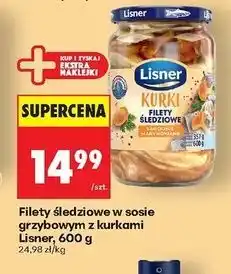 Biedronka Filety śledziowe z kurkami Lisner oferta