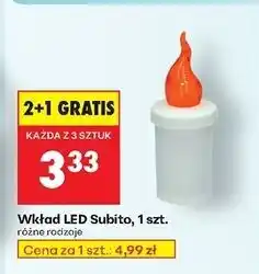 Biedronka Wkład led 30 dni czerwony Subito oferta