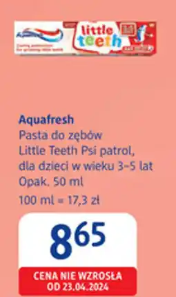 dm drogerie markt Aquafresh Pasta do zębów Little Teeth Psi patrol oferta