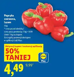 Lidl Papryka czerwona, luzem oferta