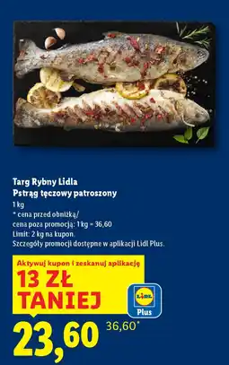 Lidl Targ Rybny Lidla Pstrąg tęczowy patroszony oferta