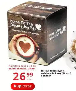 Poczta Polska Zestaw dekoracyjny: szablony do kawy & shaker oferta