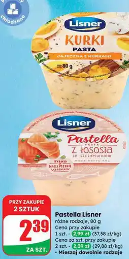 Dino Pasta kanapkowa Pastella, różne rodzaje Lisner oferta
