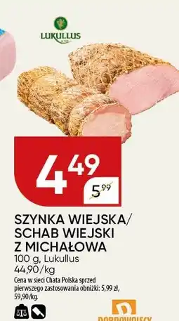 Chata Polska Szynka wiejska/schab wiejski z Michałowa 100g Lukullus oferta