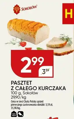 Chata Polska Pasztet z całego kurczaka 100g Sokołów oferta