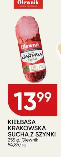 Chata Polska Kielbasa krakowska sucha z szynki 255g Olewnik oferta