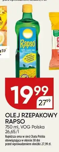 Chata Polska Olej rzepakowy Rapso VOC Polska oferta