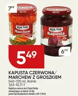 Chata Polska Kapusta czerwona/marchew z groszkiem Rolnik oferta