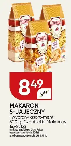 Chata Polska Makaron 5-jajeczny Czanieckie Makarony oferta