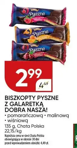 Chata Polska Biszkopty pyszne z galaretką Dobra Nasza! pomarańczowa, malinowa, wiśniowa oferta