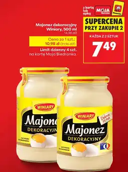 Biedronka Majonez Winiary oferta