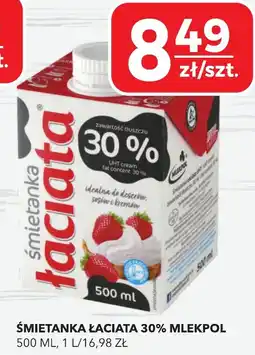 Top Market Śmietanka łaciata 30% mlekpol oferta