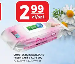 Top Market Chusteczki nawilżane fresh baby z klipsem oferta