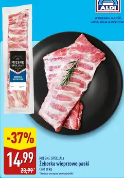 ALDI Żeberka wieprzowe - paski Mięsne Specjały oferta